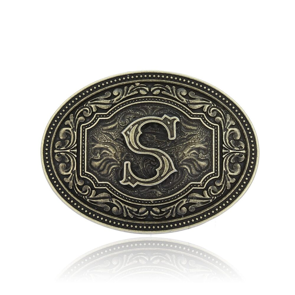 6670 Belt Buckles - Initial Letters A to Z Western Rodeo Cowboy Cowgirl